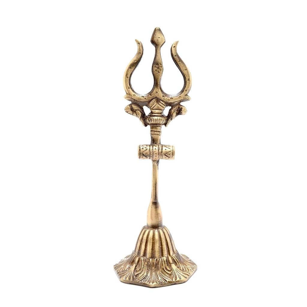 @Brass Shiva's Trishul with Damru Decorative Showpiece UKD580 80% Off