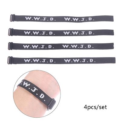 4Pcs Wwjd Bracelet Religious Bracelet What Would Jesus Do Bible Bracelet