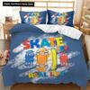 Set Husă Plapumă Skateboard Skateboard Player Set Lenjerie de Pat Hip Hop Adolescenți Stradă Hobby Sport Hippie King Size Husă Plapumă Poliester