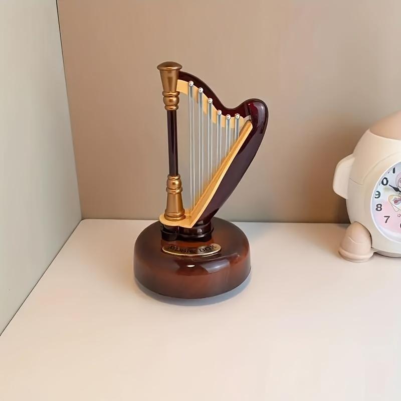 1Pc Design string music box - manual, no battery required, perfect for home decor and gifts