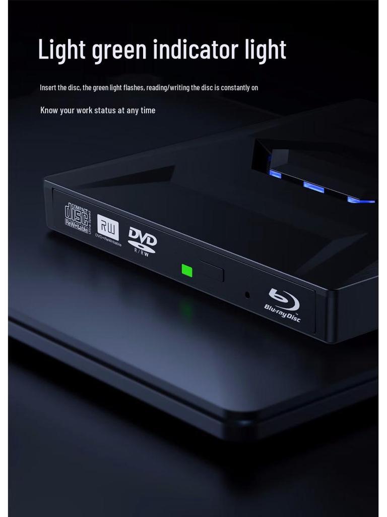 USB/TYPE 4-in-1 4K Blu-ray Combo Player and External Optical Drive