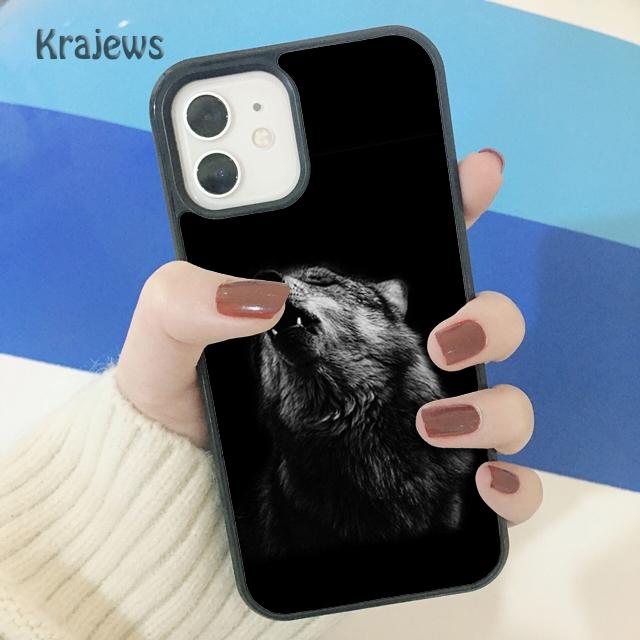 Krajews Animal The Wolf Howl Soft Phone Case Cover For IPhone 18 17 Air 16 15 14 plus 11 12 13 pro max coque Shell Fundas