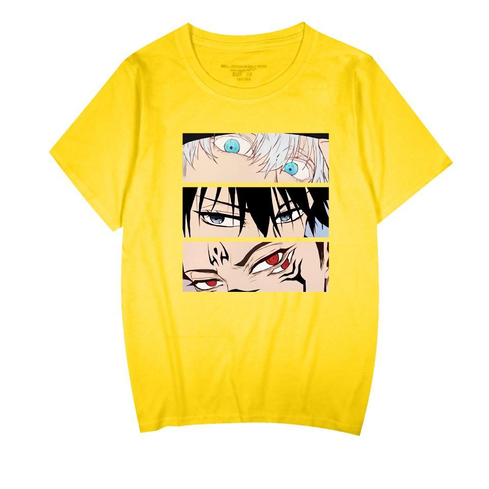 

Summer Women Men s Short Sleeve Tshirt Jujutsu Kaisen Anime Clothing New Men Tee Shirt Cosplay T-Shirt XXS жовтий