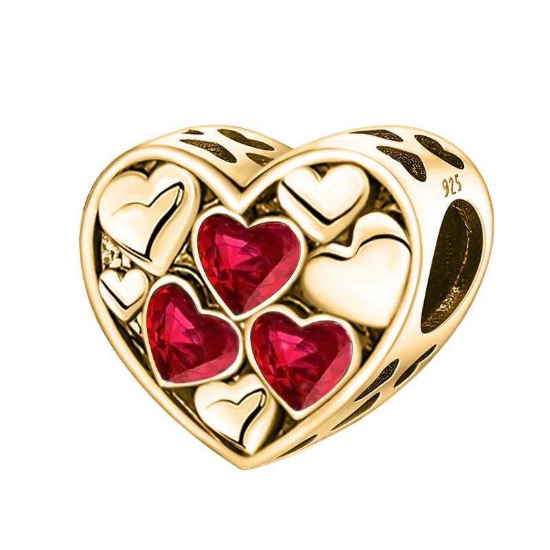 Copper Elephant Love Heart Butterfly Cherry Charms Bead Fit Diy Bracelet Making Gift Of High Quality Fine Jewelry