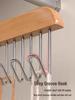 Multi-functional Solid Wood Hanging Rack with Plastic Hooks for Underwear and Vests