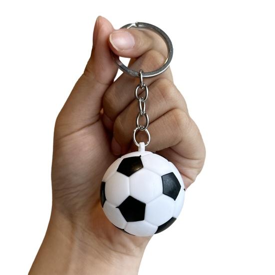 Keychain Pendant Metal Chain Buckle Football Shape Key Chain Football Fans Backpack Key Ring Accessory