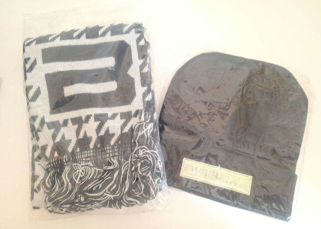 

[USED] BIGBANG jacquard muffler knit cap for cold weather