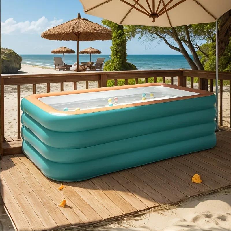 Thickened PVC Inflatable Swimming Pool for Adults and Children Outdoor Water Party Summer Garden Courtyard Home Foldable Pool.