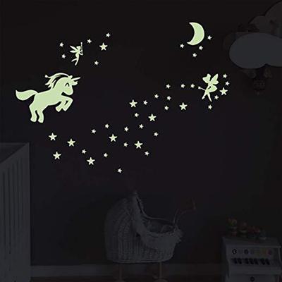 Plastové samolepky na zeď Bezpečné Snadná aplikace PVC Glow in the Dark Samolepky na zeď Hvězdy pro domácí dekoraci