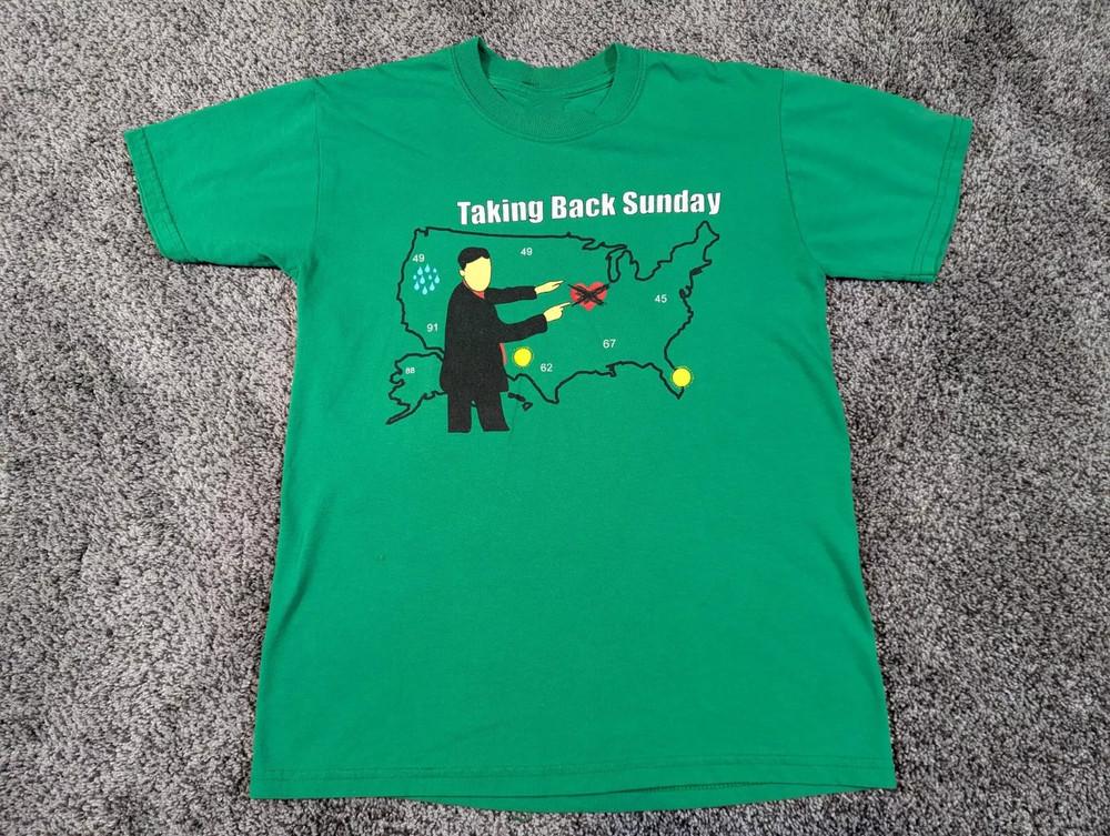 Taking Back Sunday Emo Band Green T Shirt Full Size S-5XL SO617 Unisex T-Shirt S