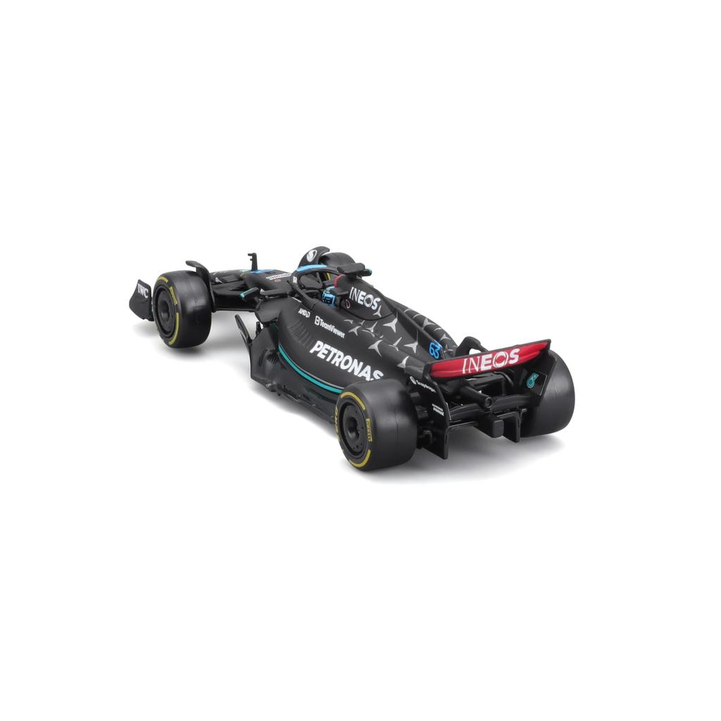 Bburago F1 Diecast Car 1/43 Scale Signature Series Mercedes-Benz AMG George Russell Mercedes Benz W14 #63 with 2023 Driver