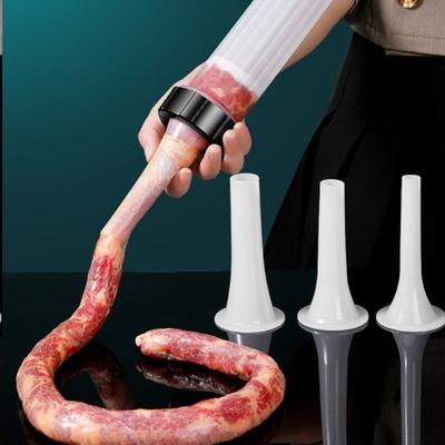 Homemade Sausage Stuffer Meat Fillers Machine Stainless Sausage Syringe Manual Sausage Maker 1set Sausage Gadgets Kitchen Tools