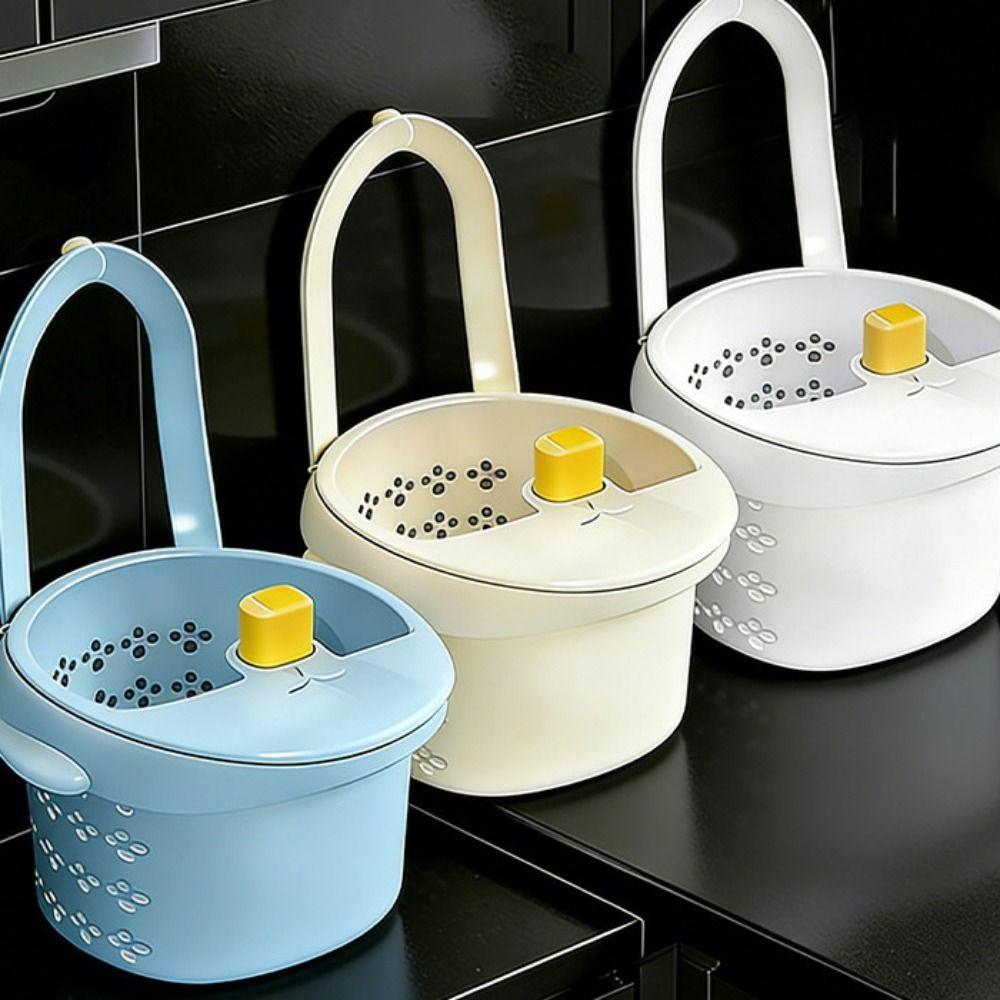 Punch-free Sink Hanging Strainer Basket Detachable Food Residue Separator  Vegetable Washing