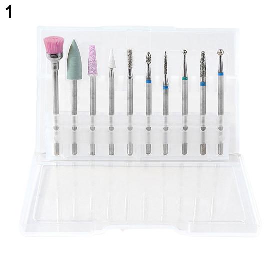 10 шт./компл. сверла для ногтей различных стилей, высокопрочный сплав, вольфрамовый набор шлифовальных головок для маникюра