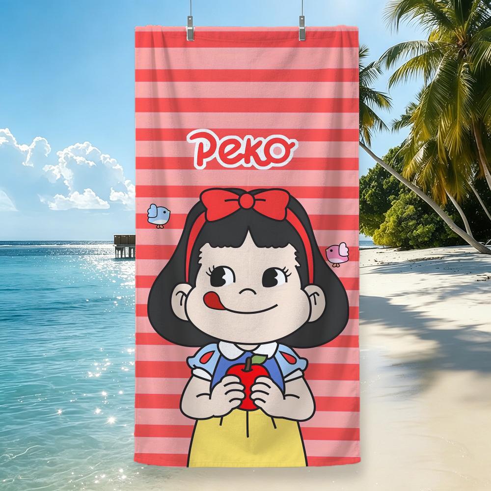 Cartoon Cute F-Fujiya Peko-chan Towel Towel Quick Drying Beach Towels Are Suitable For Swimming Pools Camping Yoga And The Gym