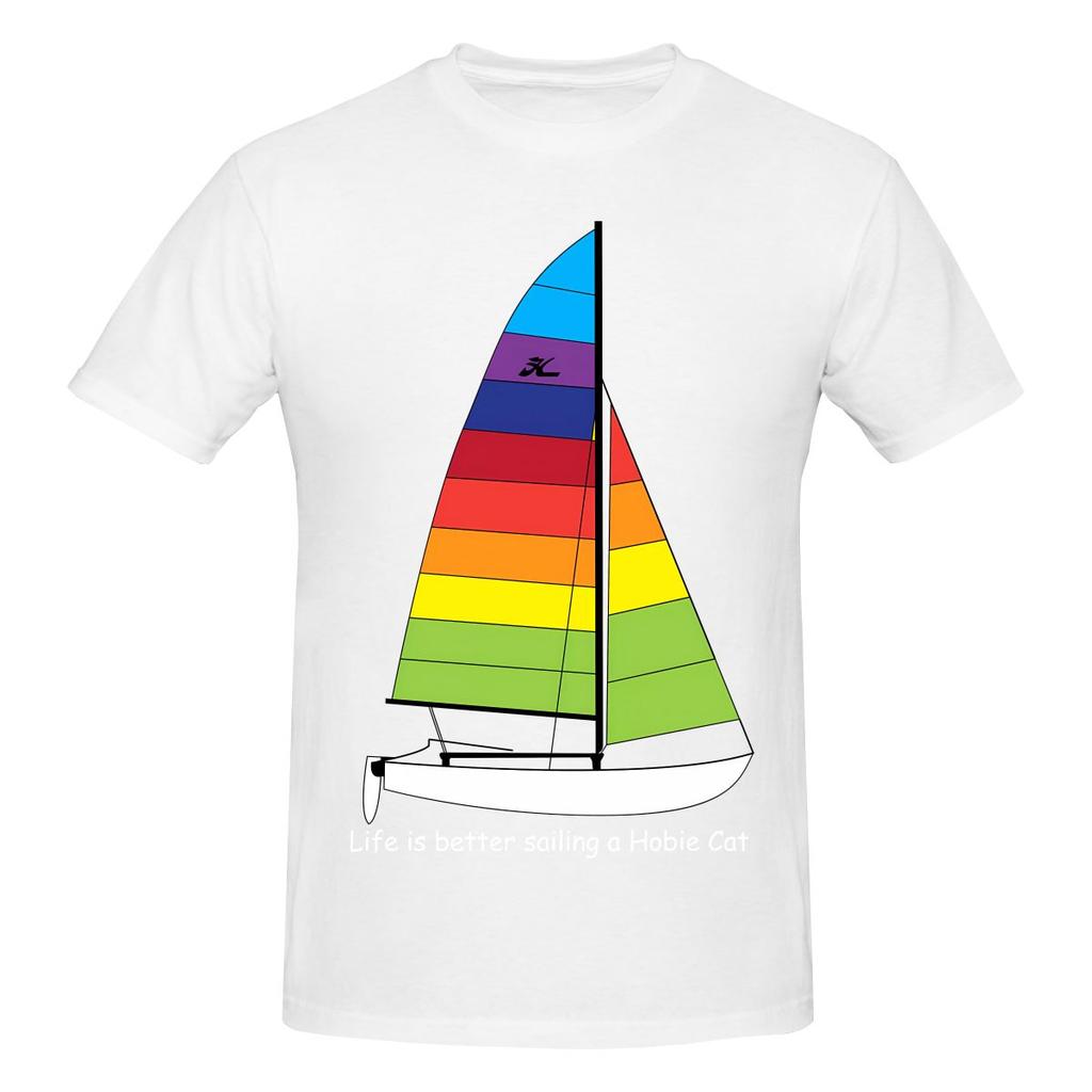 Hobie 16 Katamaran Segelboot Das Leben Ist Besser Lässiges T-Shirt Original Nische Trendy Und Personalisierte T-Shirts