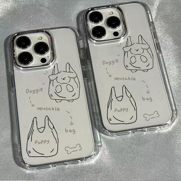 Bag puppy is suitable for Apple 11pro mobile phone case 11/11pro11 anti-drop transparent xr soft case 11plus/11.
