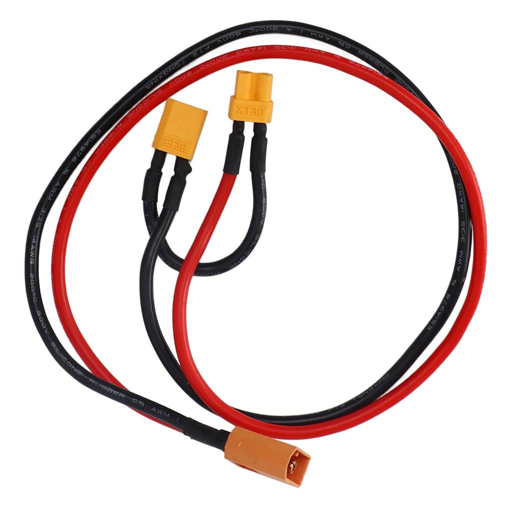 AWM14 Silicone Power Adapter Cable Fireproof Connector Cable XT60 Female Head To XT30 Straight Head