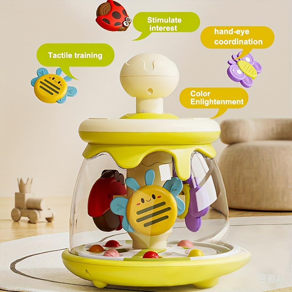 Children's Toy Insect Carousel Amusement Jumping Ball Pressing Toy