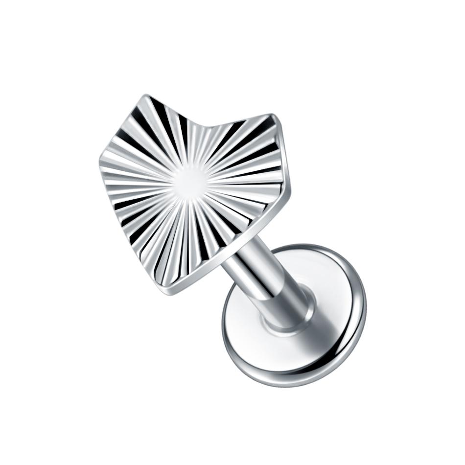 1Pc G23 Titanium Cz Crystal Ear Cartilage Tragus Helix Daith Piercing Internal Thread Lip Stud Labret Piercing Body Jewelry 16G