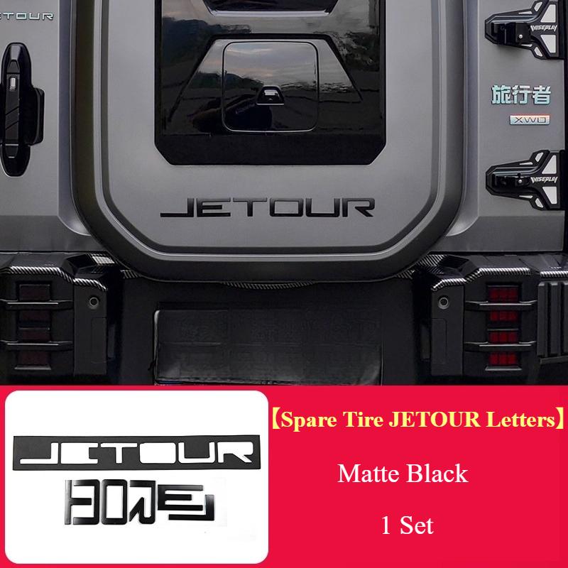 For Jetour T2 Tailgate Letter Badge JETOUR Logo Decal ABS Material With Installation Locator Car Exterior Trim Sticker