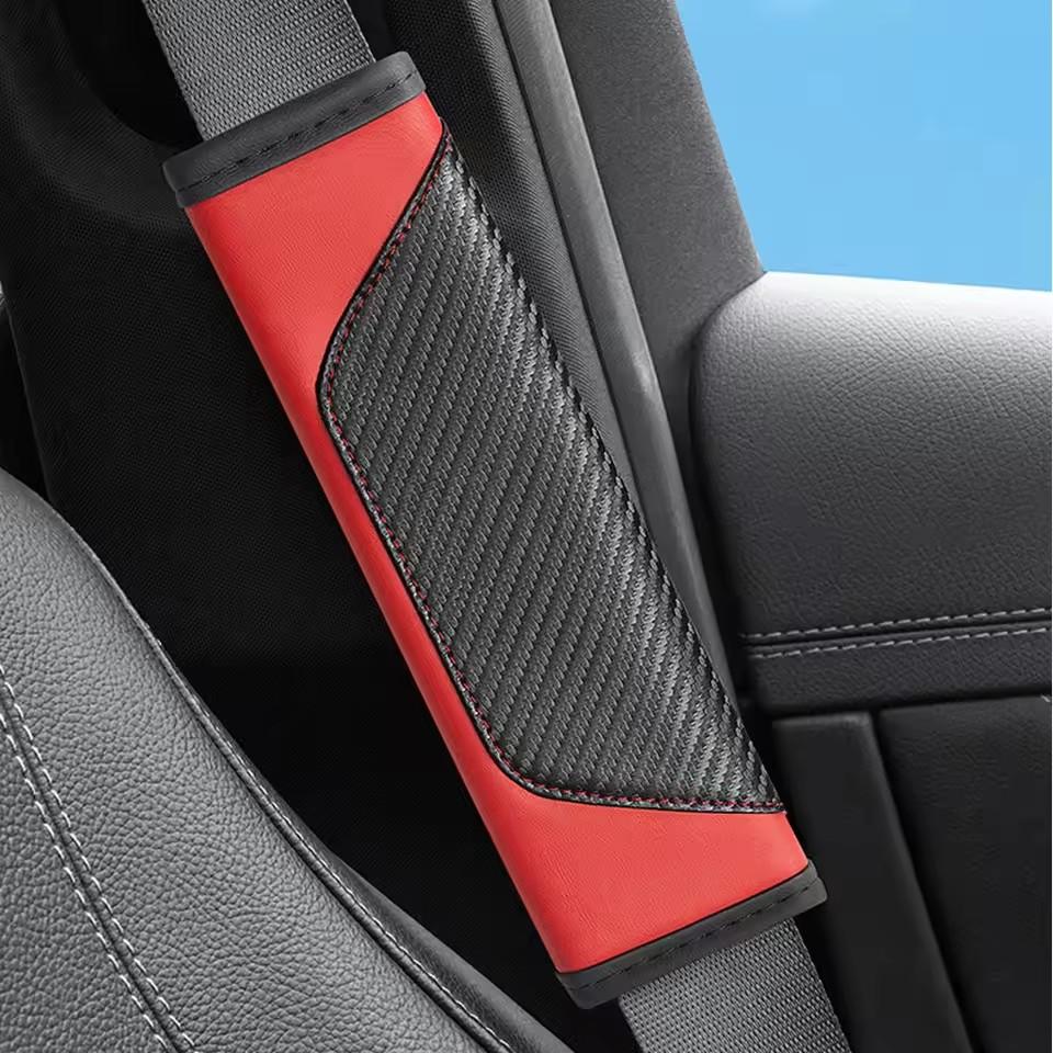 1PC/2PCS PU Leather Seat Belt Cover Pad - Soft Shoulder Protection, Breathable & Comfortable, Universal Car Accessories