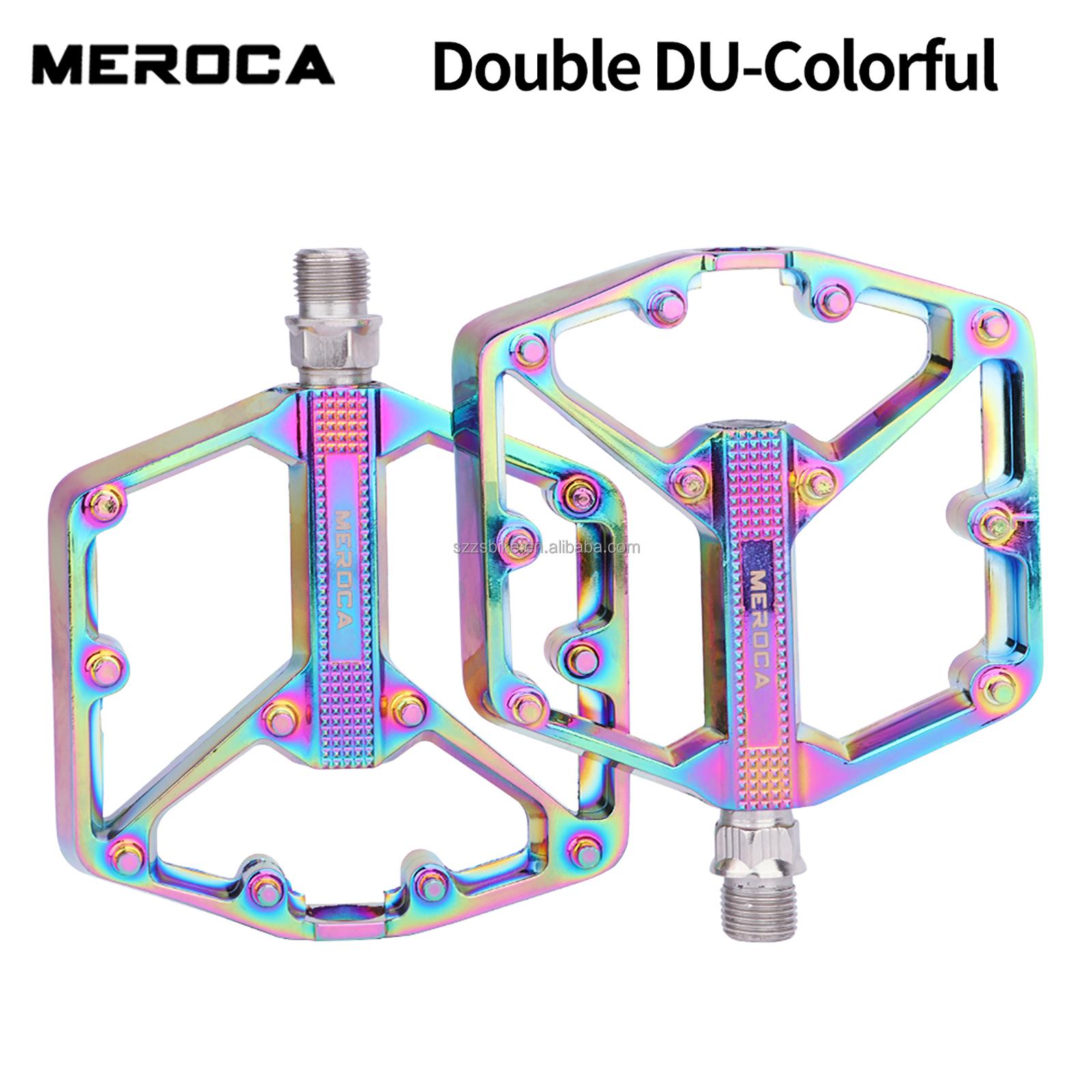 MEROCA Steel Alloy Pedals Enlarged Anti-Slip Bicycle Pedals for MTB & BMX Aluminum Road Bike Pedal
