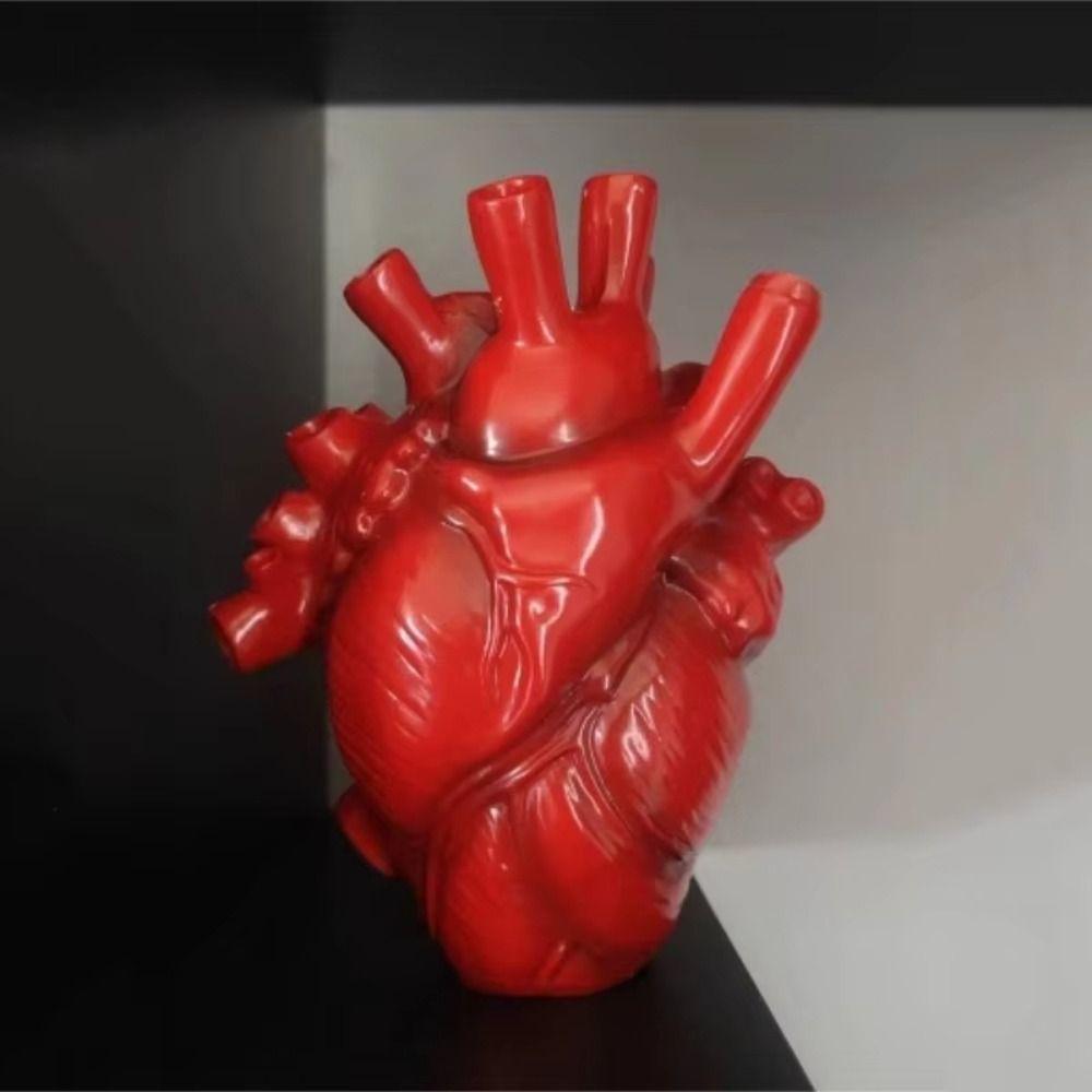 5 Colors Heart Shaped Vase Creative Dried Flower Container Flower Vessel  Home Decoration