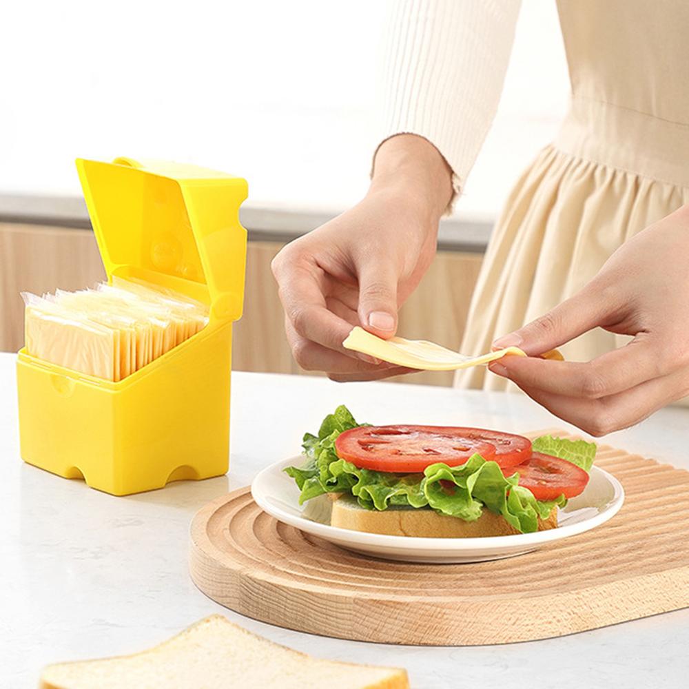 Sliced Cheese Storage Container Cute Kitchen Accessories With Lid Cute Kitchen Accessories Slice Cheese Holder Cheese
