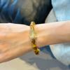 Shili Jian Fu Lu Shuangcai Artistic New Chinese Style Citrine and Tiger Eye Stone Bracelet Versatile Fresh and Simple Bead Bracelet