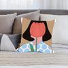 A-Abstract F-Figure Print Pillow Case Anti-dustmite Pillowcase Invisible Zipper Silky Short Plush Sofa Cushion Cover