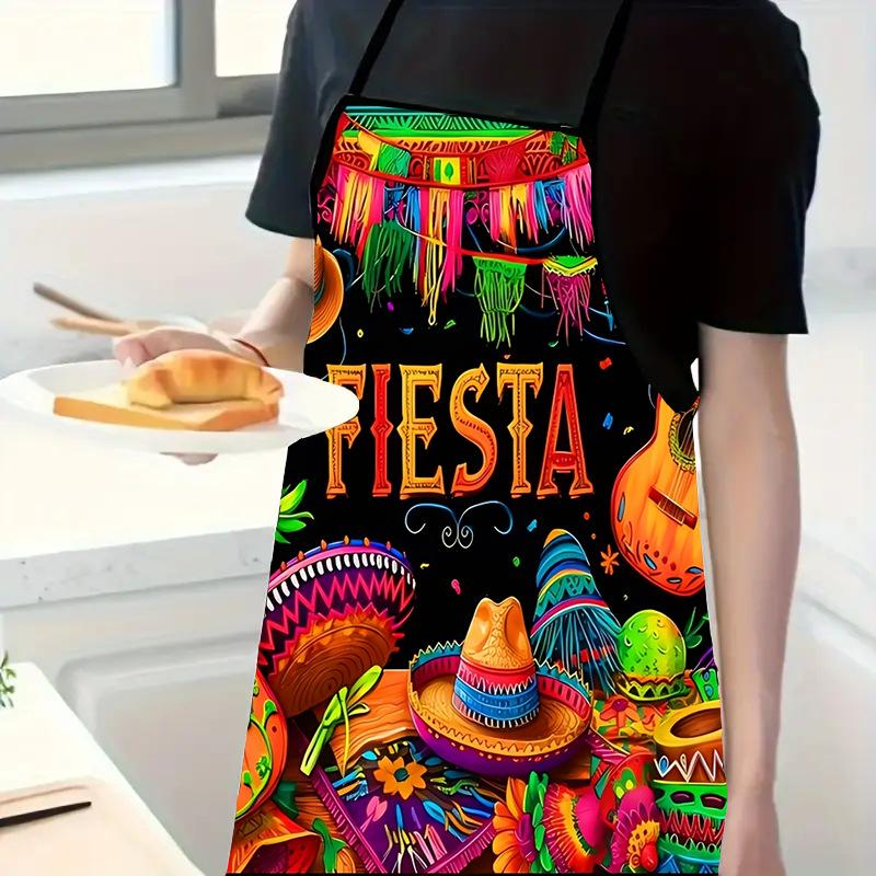 Festive Christmas Party Print Apron for Kitchen & Restaurant Cooking