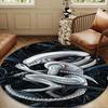 Alien Horror Artwork Round Rug for Livingroom,Bedroom, Palyroom, Chair Rug, Area Rug, Circle Carpet, Large Size Fan Christmas Gift