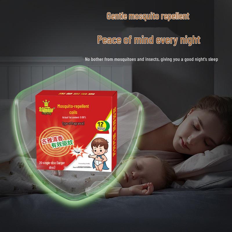 Frog King Sandalwood Mosquito & Fly Repellent Coils - Light Fragrance, Indoor/Outdoor Use