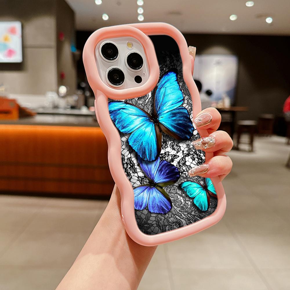 

Мягкий чехол для телефона Macaron из ТПУ для Samsung A12 A13 A14 A15 A23 A24 A25 A53 A54 A55 A30 A50 S20 S23 FE S24 Ultra Cover Ae68 с бабочкой и цветком, милый дизайн Samsung S24 5G