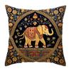 Floral Print Elephant Cushion Cover Vintage Pattern Throw Pillow Cover  Sofa Decoration