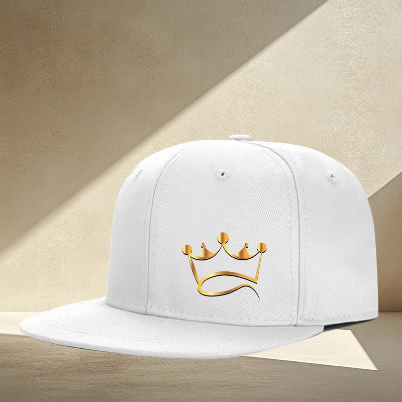 Golden Crown Hip Hop Snapback Cap Unisex Polyester Adjustable Streetwear Baseball Hat Adult Outdoor