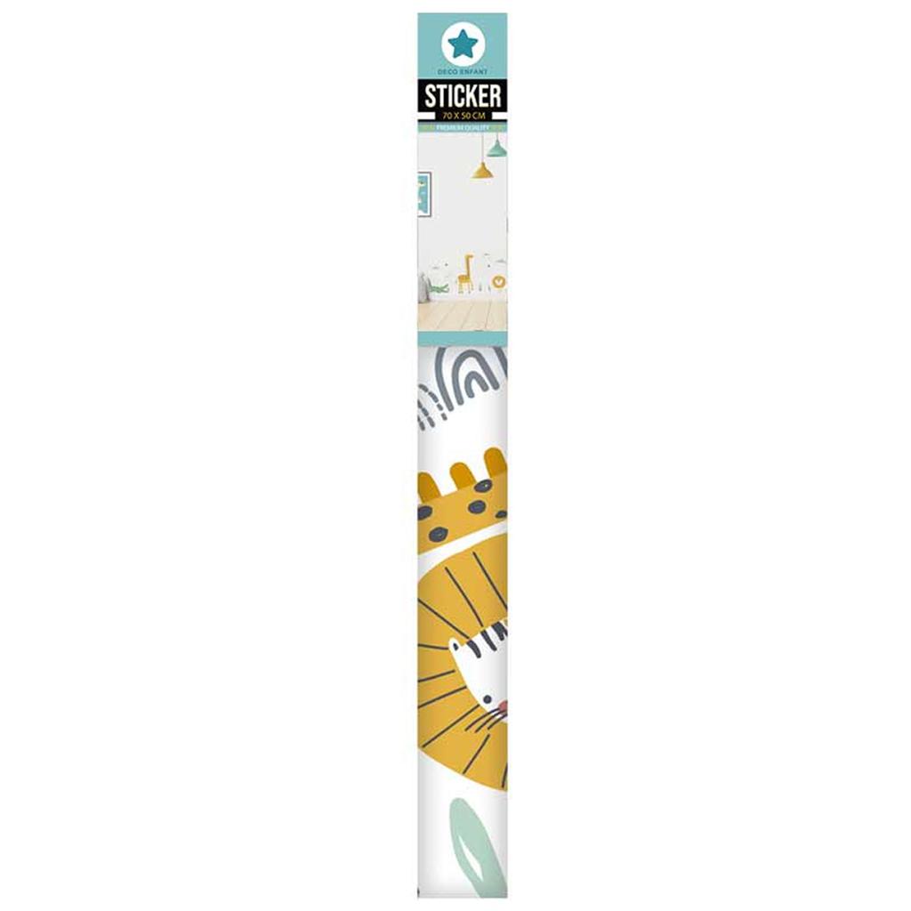 Les Trésors De Lily [A1560] - Multicolored 'Jungle Animals' Sticker Sheet - 50x70 Cm