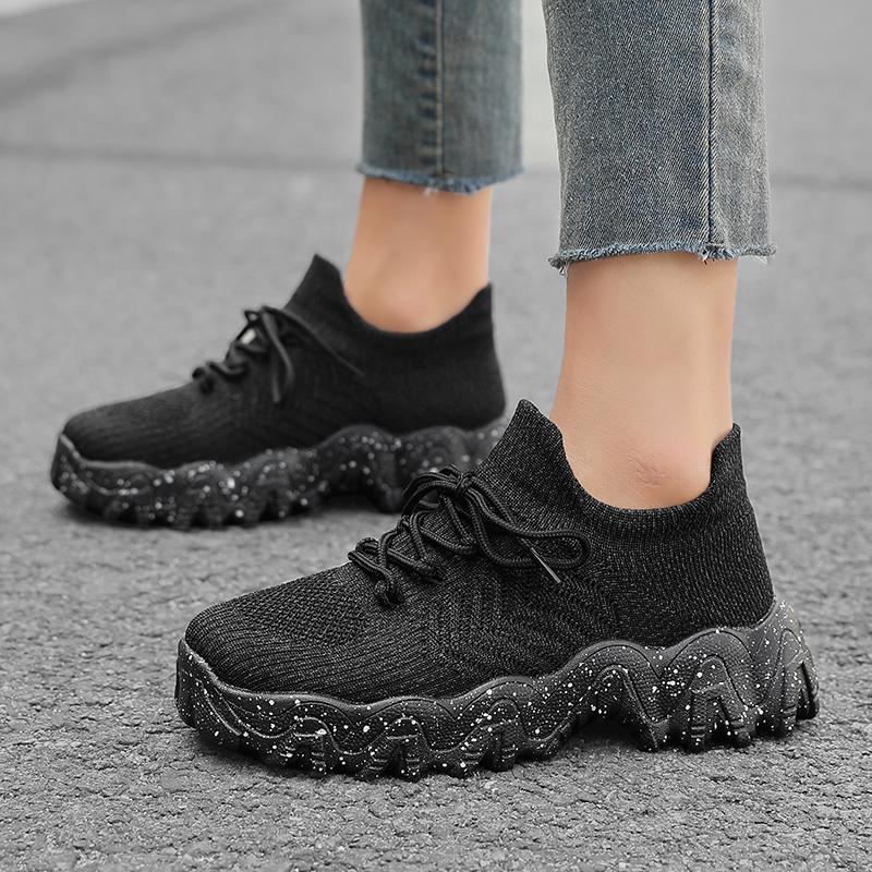 New large size men's casual sports shoes fashion thick sole light men's shoes outdoor walking women sneakers loafers