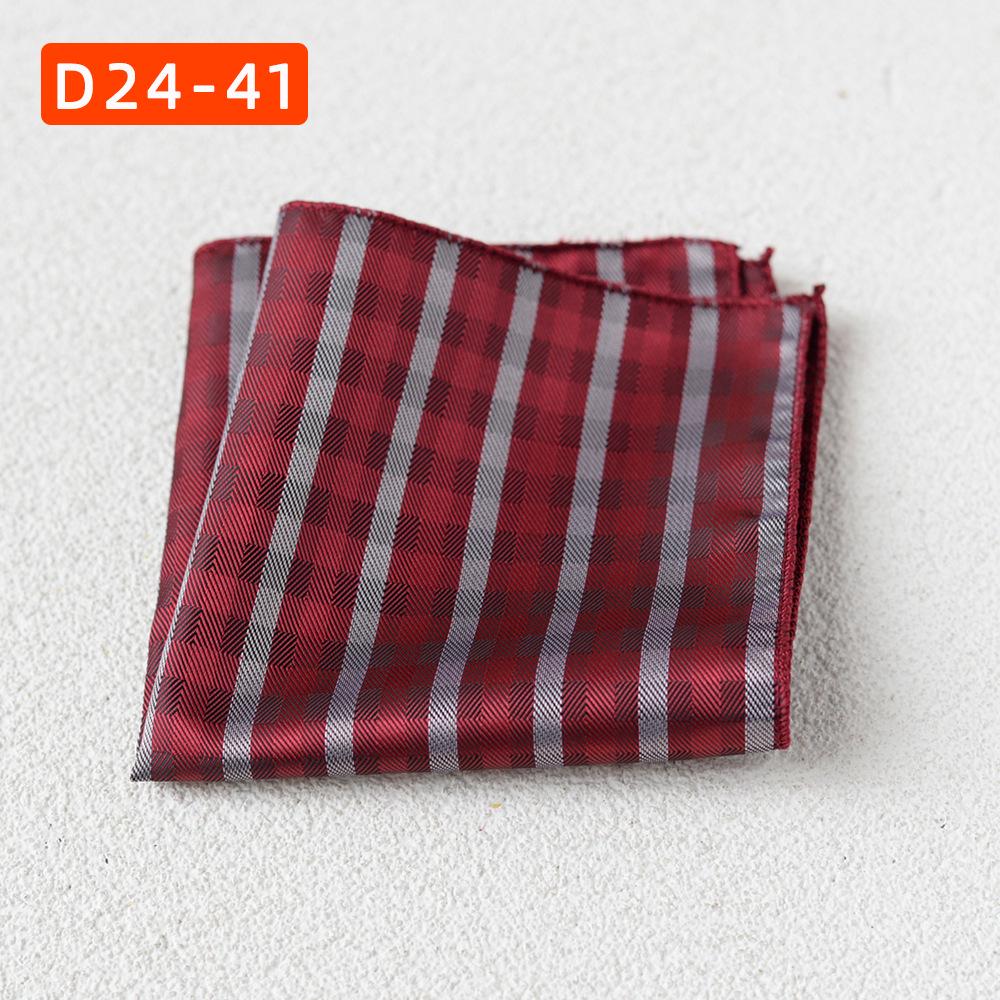 Striped Polyester Silk Pocket Square for Wedding or Business