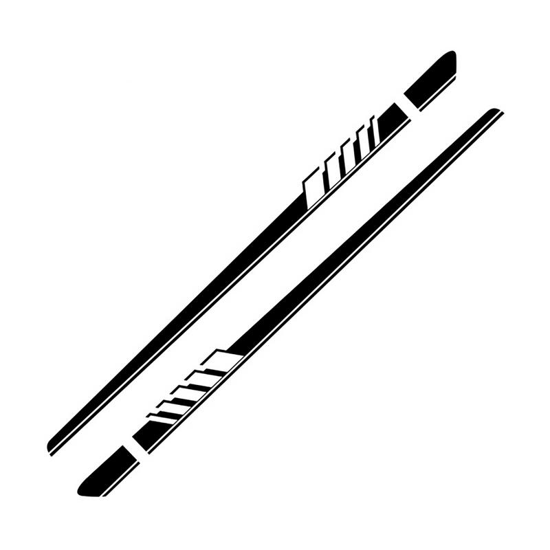 

Наклейка на боковую часть кузова автомобиля | 2 шт. Автомобильная наклейка для боковой двери | Самоклеящиеся автомобильные наклейки на боковые двери Racing Strip