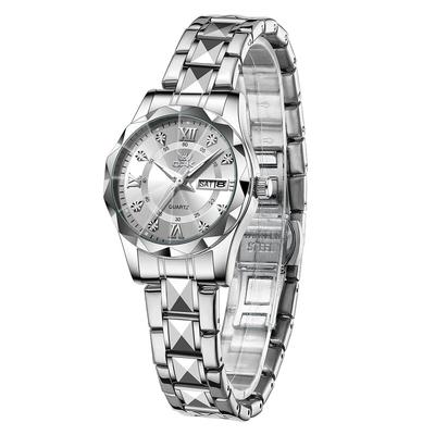 OPK Watch Quartz Arm Watch Popular Simple Gorgeous Light Easy To See Waterproof Luminous Watch for Women White Women's Women's