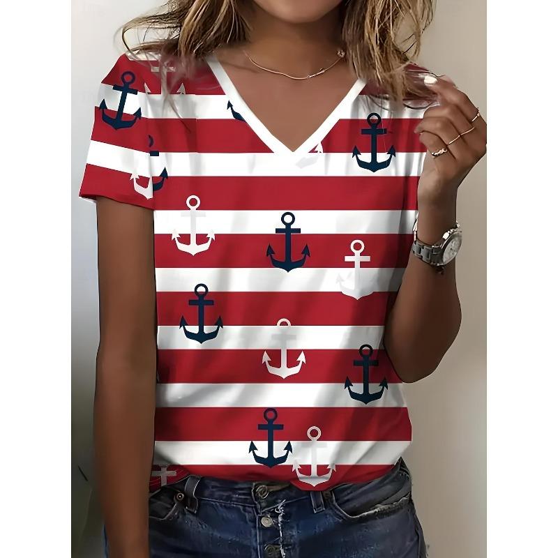 Women's T Shirt Chick Print Casual Short Sleeve 3d T-Shirts Summer Fashion Streetwear O Neck Pullover