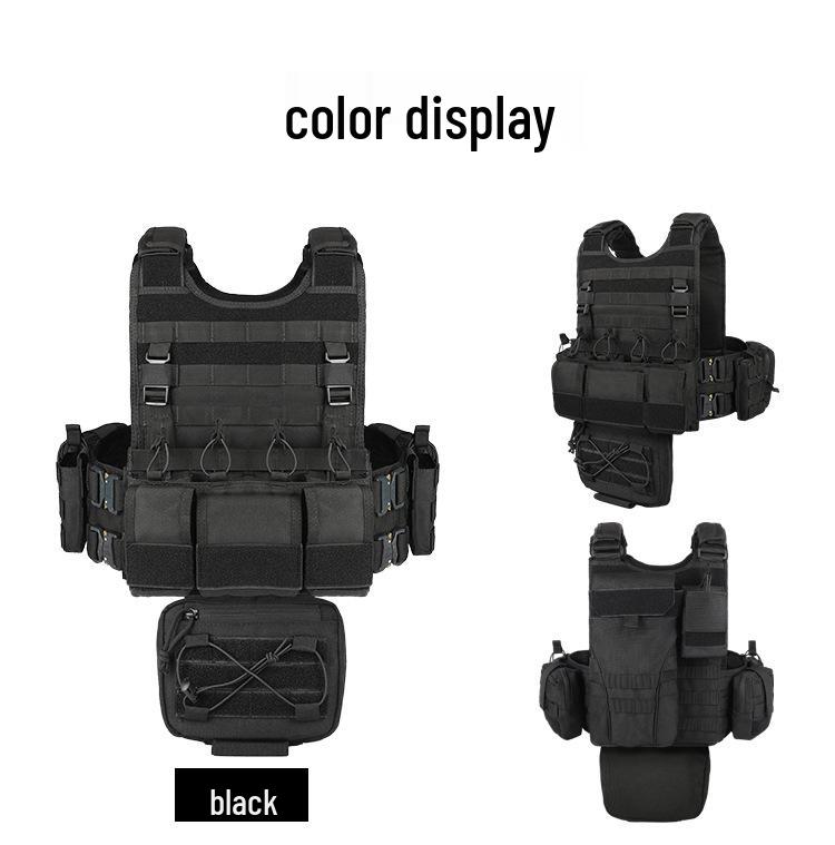 Yakeda Tactical MOLLE Vest - Durable, Breathable Polyester for Outdoor CS Training.