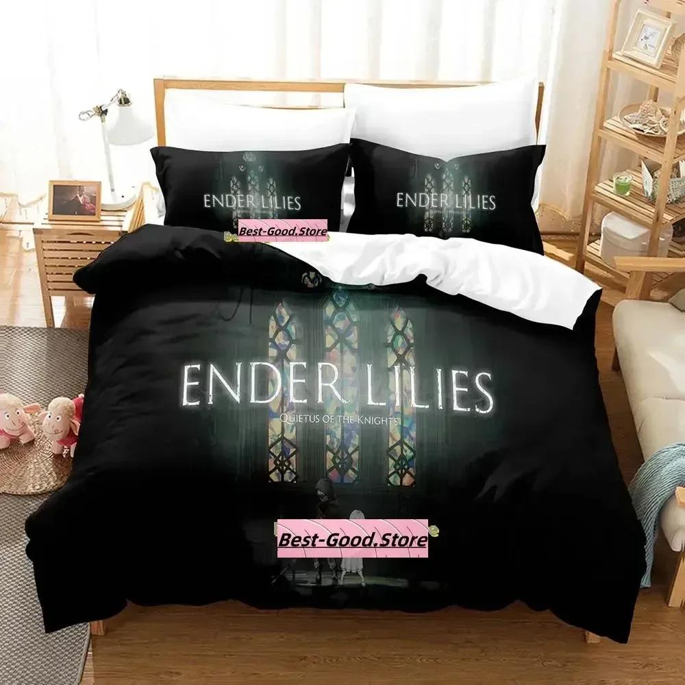 Gamw ENDER LILIES Quietus of the Knights Bedding Set Printed With Pillowcase Bed Duvet Cover Soft Single Double Queen Super King