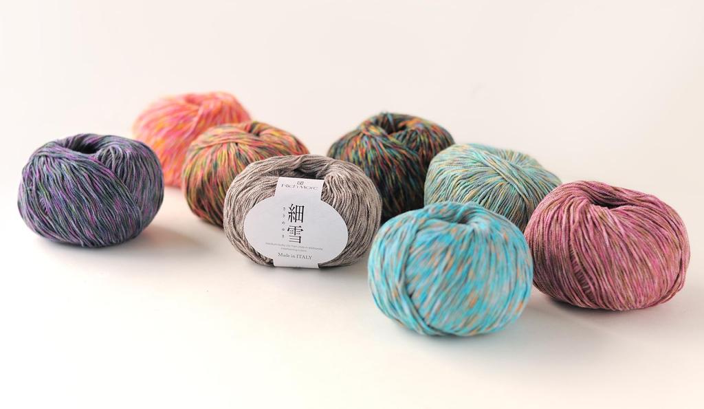 Hamanaka Richmore Sasameyuki Yarn, Color 3, Blue, 40g, Approx. 132m, 5 Balls, Set of 3818