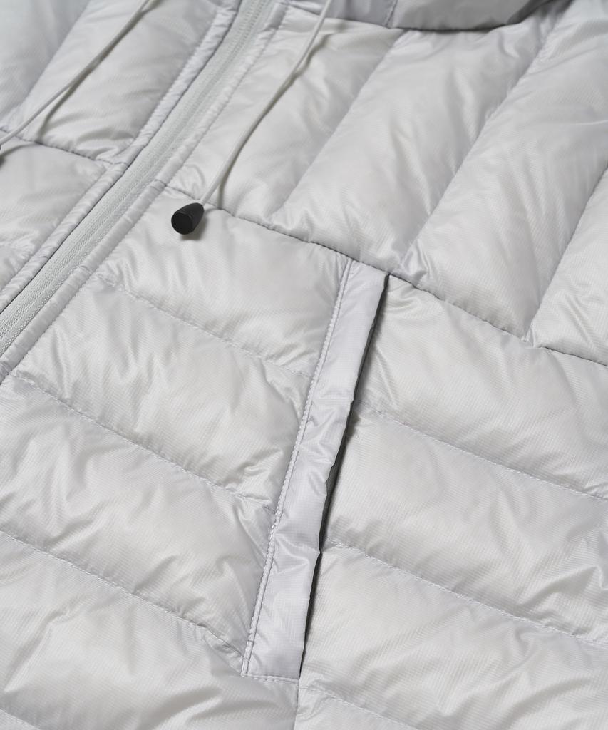 Lettercomo Shade Shell Light Down Puffer Padded Jacket Light Grey