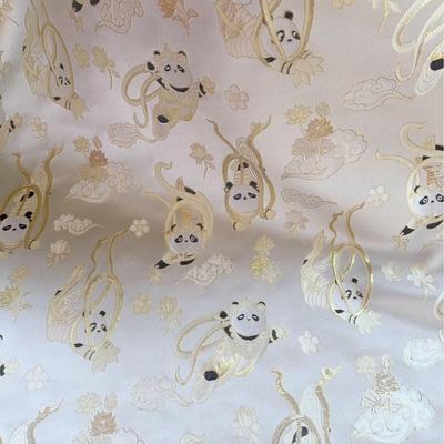 Flying Panda Jacquard Brocade National Style Fabric for Women's & Children's Spring Vest Dress