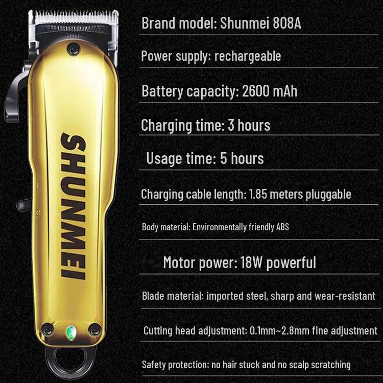 Shunmei 808A Long Battery Life Household Electric Hair Clipper