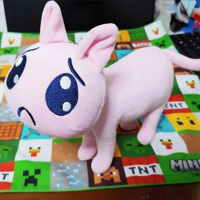 NEEDY GIRL OVERDOSE P Cat Plush Toy Stuffed Animal Soft Super Cute Kangel Angel Sauce Pink Rain Cartoon Dolls Fans Birthday Gift